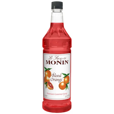Monin Monin Blood Orange Syrup 1 Liter Bottle, PK4 M-FR069F